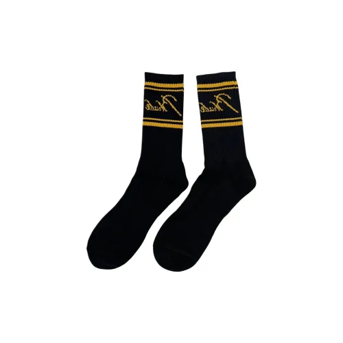 Rhude 1 шт Черно-желтый Унисекс MID Носки до икры