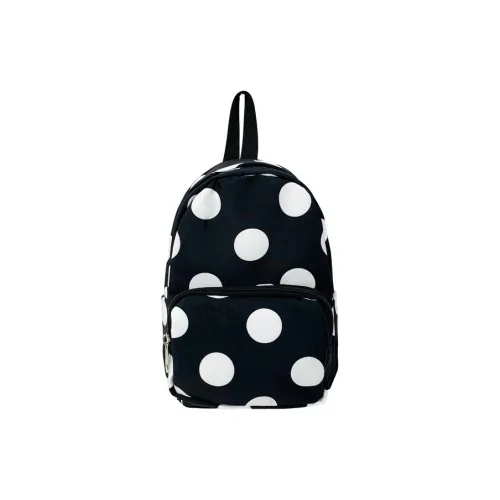 WXRX Композитная ткань Рюкзак Женские Черный And Белый Гороховый узор Апельсин Звезды