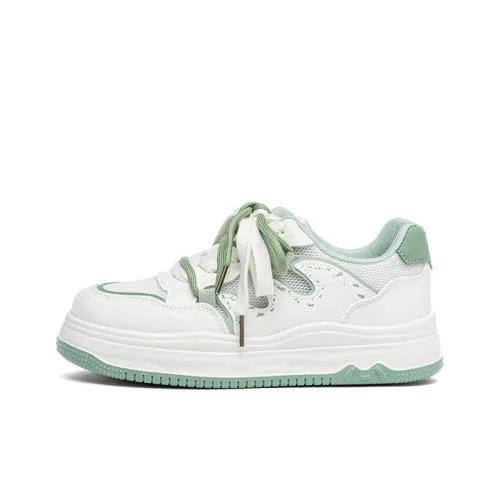 RENBEN Амортизация устойчивость к истиранию дышащие низкие кеды для скейтбординга Женские Белые Зеленые