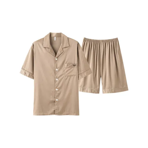 Cotton Gene Кофейный Мужской Пижамный Комплект