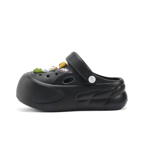 JOSINY Timeless Perforated Collection Сабо Черные Высота каблука 5,8 см Женские