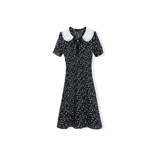 MJ STYLE Короткое платье с короткими рукавами женское