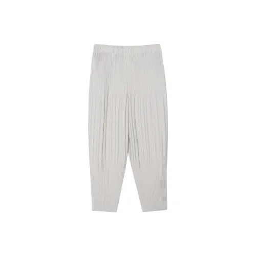 Homme Plissé Issey Miyake Серые Мужские Повседневные Штаны