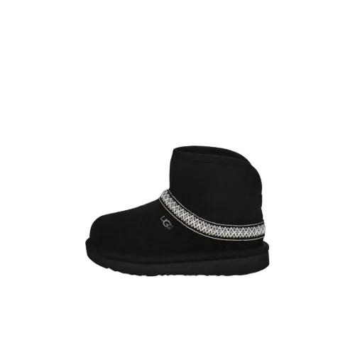 UGG CLASSIC MINI Противоскользящие устойчивые к истиранию детские ботинки для малышей и детей младшего возраста черные