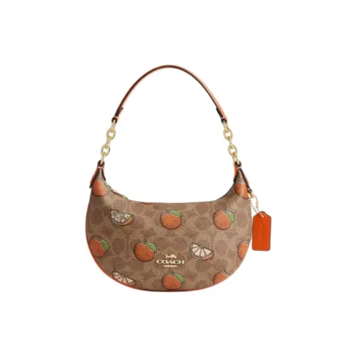 COACH Payton ICONIC Холст с покрытием и гладкая кожа Сумка на плечо Мини Женские Многоцветный