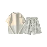 Одежда Набор (Белый топ + Светло-серый низ)