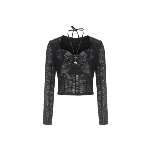 GIMING Черные Женские Короткие Топы