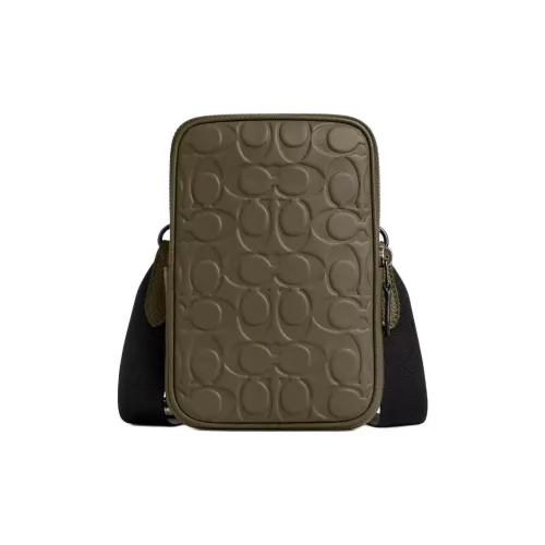 COACH Aden Smooth Calfskin Сумка через плечо Mini Женская Olive Brown