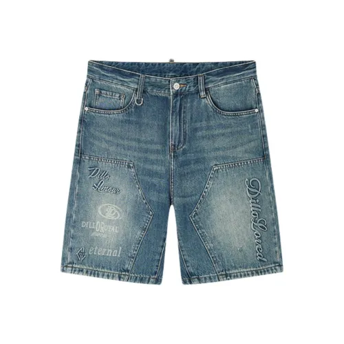 DILLO Светло-синие джинсовые шорты для мужчин