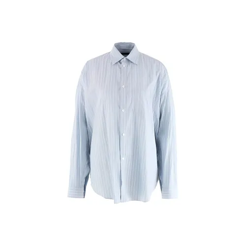 Balenciaga Рубашка Свободного кроя Женская Синяя