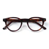 Глубокая оправа «черепаховый узор» с прозрачными линзами