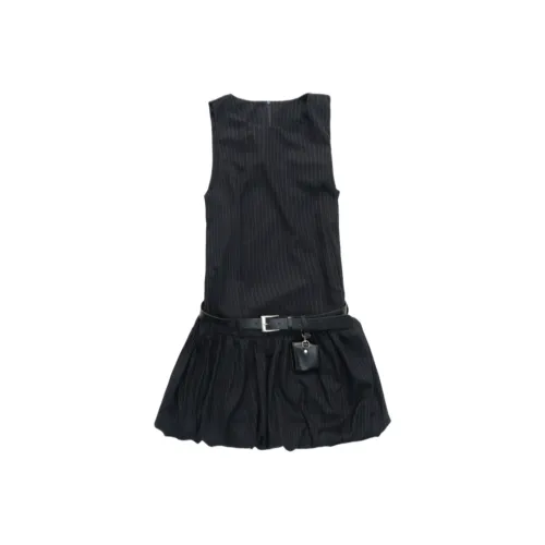 ZXZA Темно-синий Женские Платья без рукавов