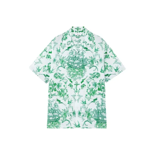 Alexander McQueen Рубашка Мужская Зеленая