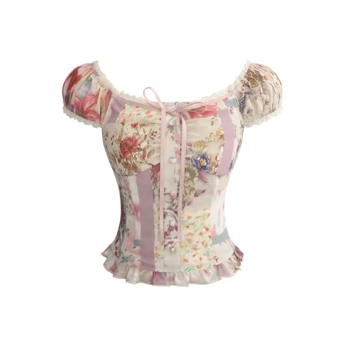 UNIFREE Абрикос Женские Шифоновые Рубашки