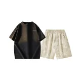 Комплект одежды (Черный топ + Хаки низ)