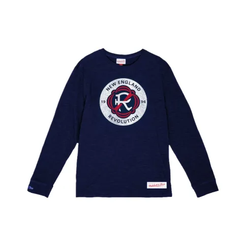 MITCHELL NESS Striker Slub T Рубашка Мужская Темно-синяя