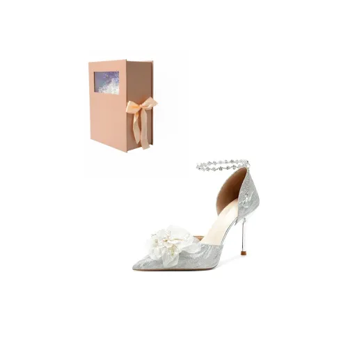 ANGEL BOY Узкий каблук Высокие каблуки Женские Серебристая луна