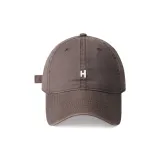 [Мытый серый] 3D-эффект Маленький H Вышивка