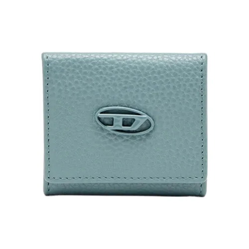 DIESEL Коровья кожа Монетница Мужская Светло-синяя