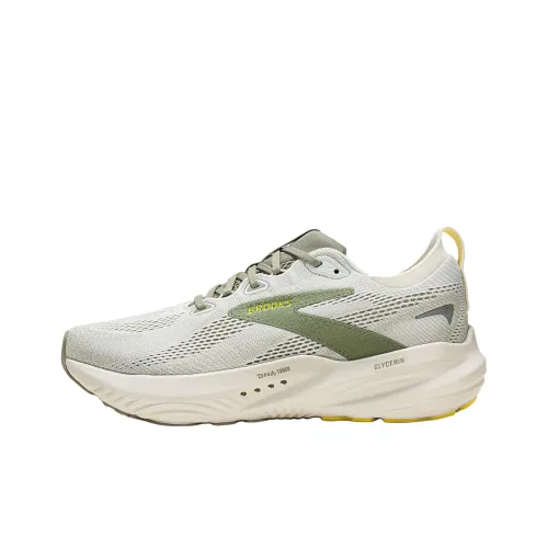 Brooks Glycerin 22 Slip Устойчивый к истиранию Низкий Топ Повседневные Беговые кроссовки Мужские Бежевые