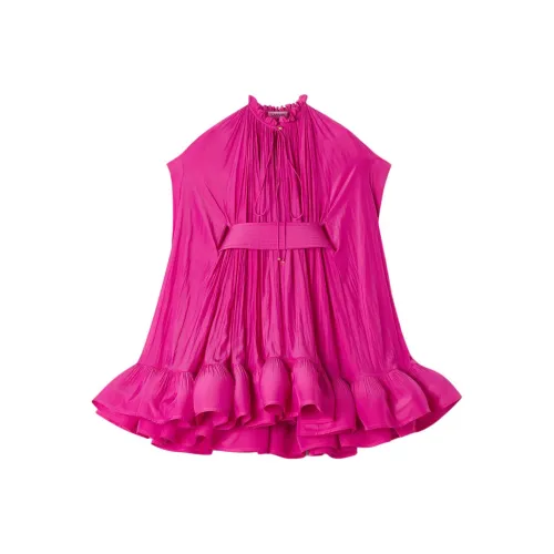 Lanvin Фуксия Женские Короткие Платья с Рукавами