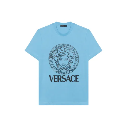 VERSACE Мужские синие T-рубашки