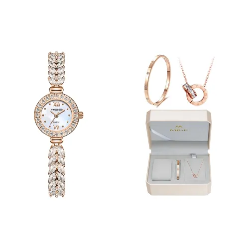 MIGE Mermaid Series Кварцевый механизм Eco-Friendly Медный ремешок Часы для женщин Жемчужная раковина Циферблат часов