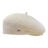 Двойная кольцевая пряжка, берет цвета экрю