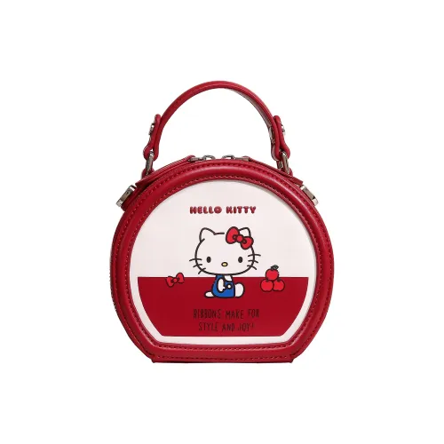 TOUTOU Hello Kitty Collaboration Хелло Китти Синтетическая кожа Сумка Женская Вишнево-красная
