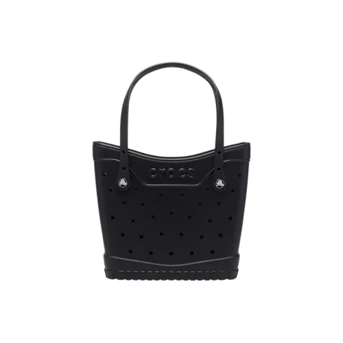 Crocs Логотип бренда Сумка Tote Сумка для покупок Сумка среднего размера унисекс черный