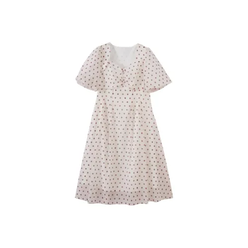 XIANGYING Короткое платье с короткими рукавами женское