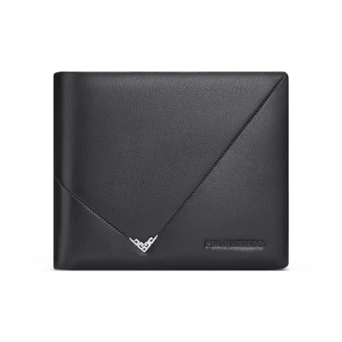 POLOMEISDO Коровья кожа многофункциональный кошелек несколько слотов для карт мужской черный