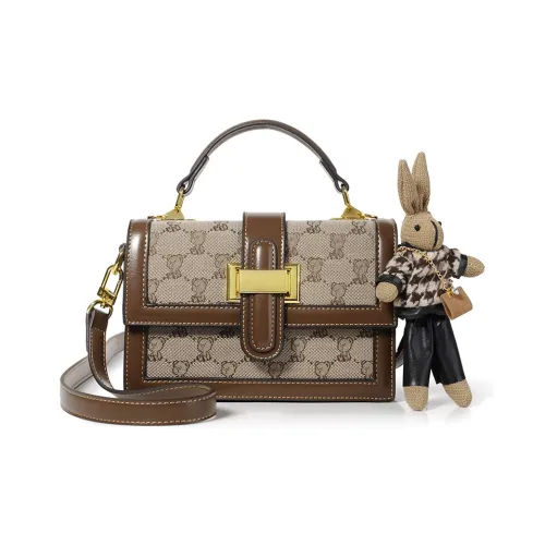 North Pack Вышивка Одно плечо Сумка Женская Коричневая