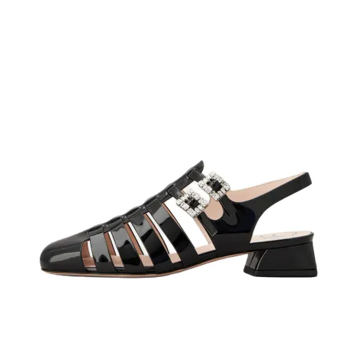 Roger Vivier Tres Vivier Сандалии в римском стиле Женские Черный