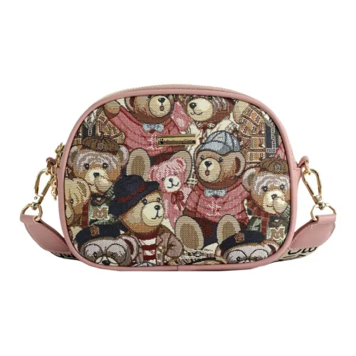 North Pack Ткань Сумка через плечо Стандартная Женская Розовая Коричневая