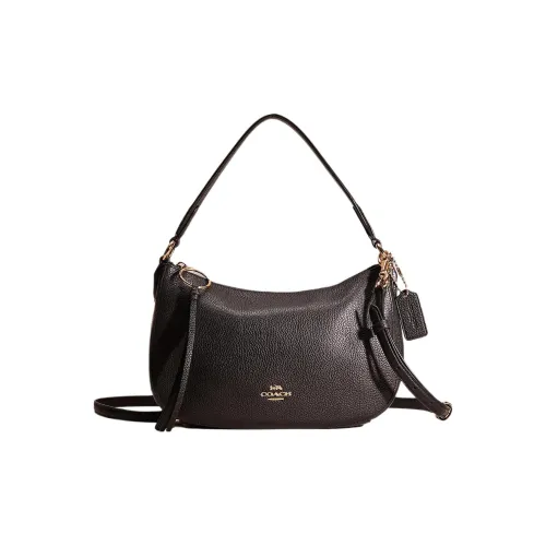 COACH Sutton Кожа Хобо Сумка Сумка Сумка через плечо Большая Женская Черная