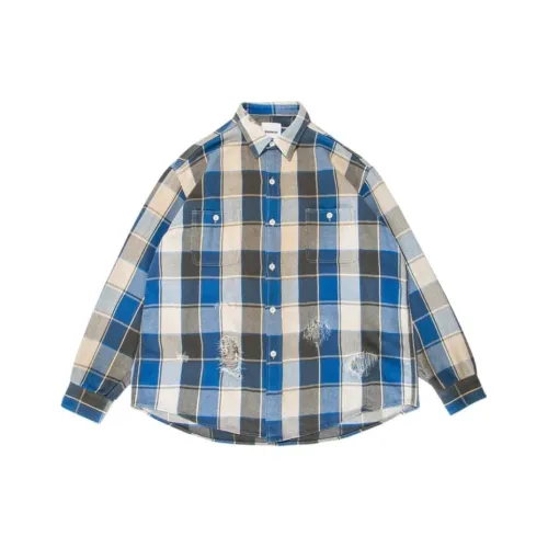 Bowwow SS25 Ремонт AGEING Фланель Рубашка Унисекс