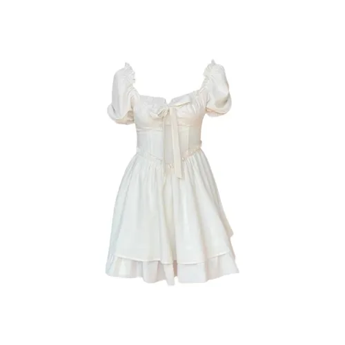 GEZITAI Короткое платье с короткими рукавами женское