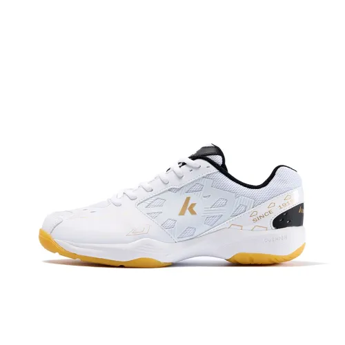 Kawasaki Амортизаторы Shock Slip-Resistant Дышащая Низкая Обувь для Бадминтона Унисекс Белое Золото