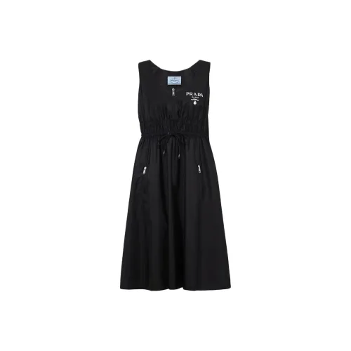 PRADA SS23 Sleeveless Dress Women's Black PRADA SS23 Без рукавов Платье Женское Черное