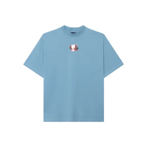 Balenciaga T-Shirt Regular Fit Men's Blue Gray Баленсиага Т-Рубашка Стандартный крой Мужская Синие Серые