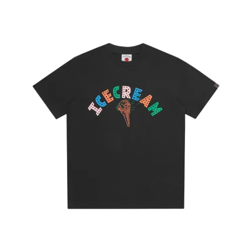 Мороженое Черный Унисекс Футболка