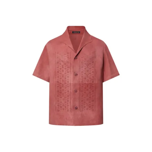 LOUIS VUITTON FW25 Рубашка Мужская Кораллово-Красная
