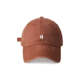 [Промытый коричневый красный] 3D-эффект Маленький H Вышивка