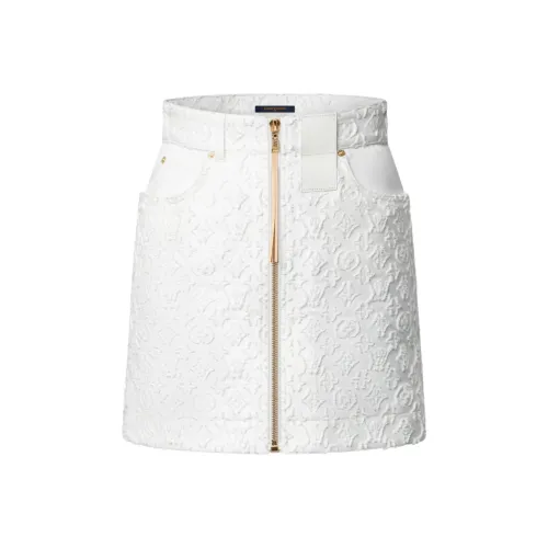 LOUIS VUITTON Повседневные короткие юбки Женские Белые