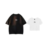 Чёрный свободный крой + белый укороченный