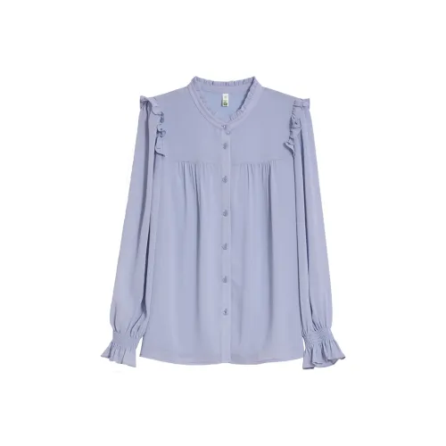 MANBEI Blue Women's Shirts MANBEI Синие Женские Рубашки
