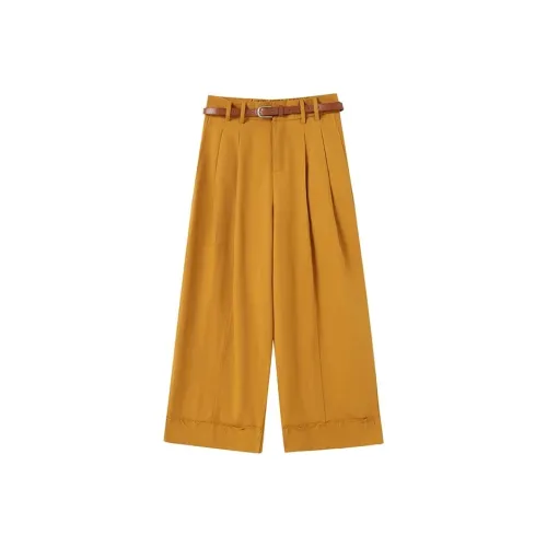 GULIANFEI Желтые Женские Повседневные Брюки