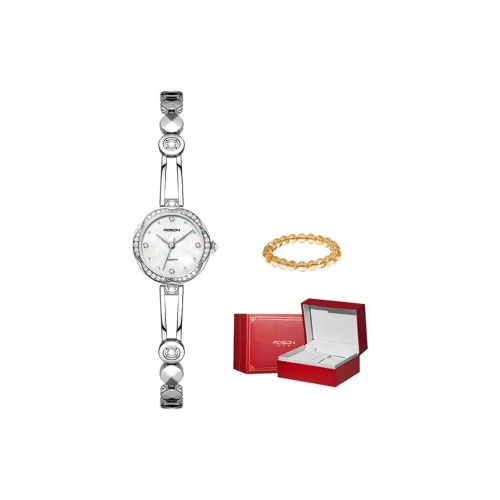 ROSDN Кварцевый механизм нержавеющая сталь ремешок часы женские серебристый циферблат