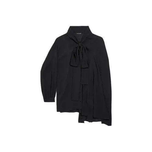 Balenciaga FW25 Рубашка Свободного кроя Женская Черная